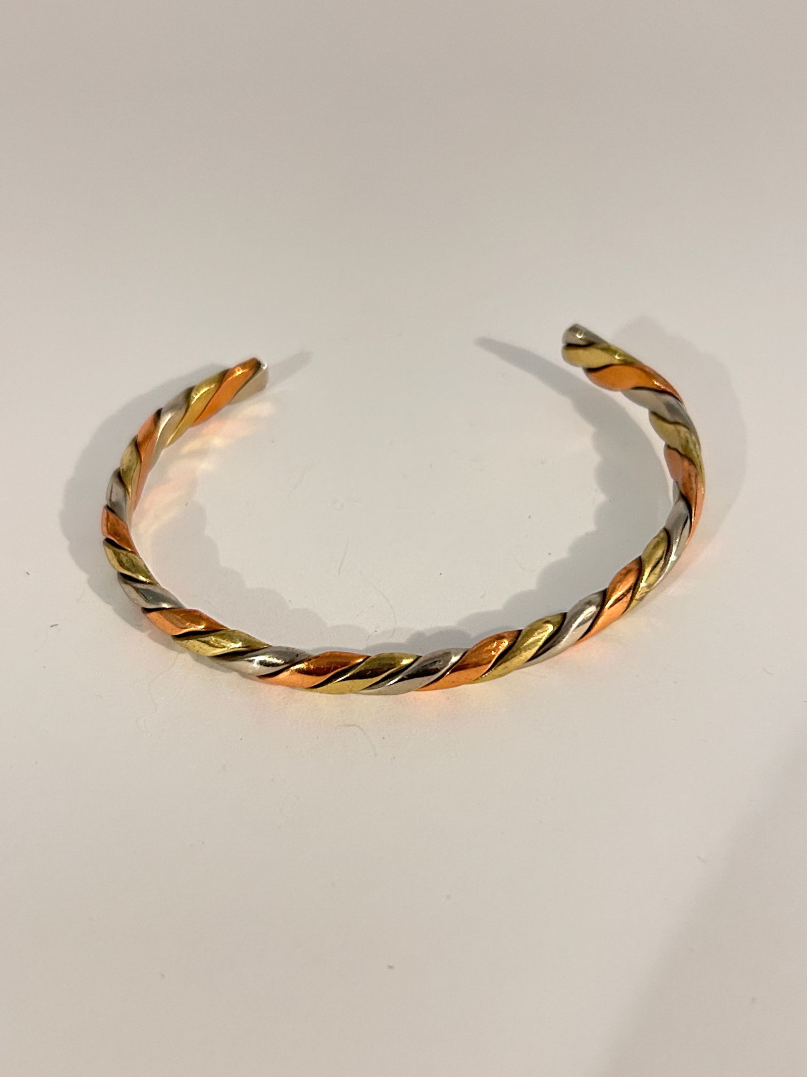 Vintage brass & copper healing cuff Bracelet 7" (1 of 3)