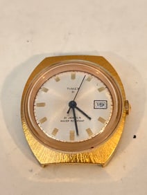 vintage Timex 21-Jewel Manual Wind Watch 1971 w/Date Vintage Runs good no band