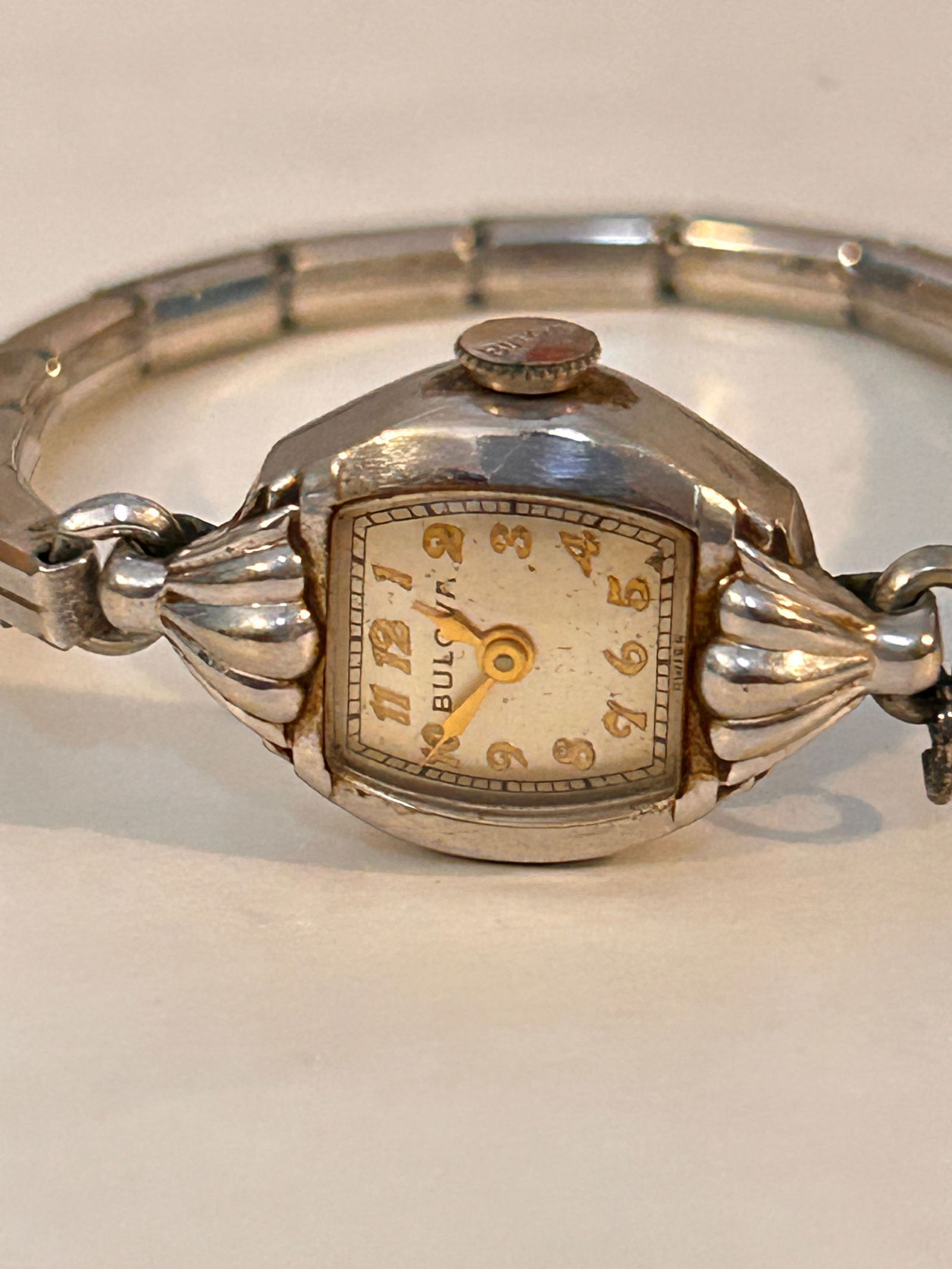 Vintage Bulova 17 Jewels Ladies working Watch 10k White RGP J277818 (1 of 4)