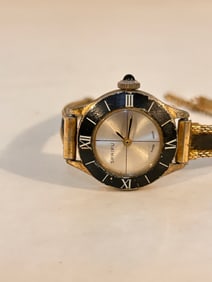 Vintage Sprifu Black Enameled Aluminum Case working Watch