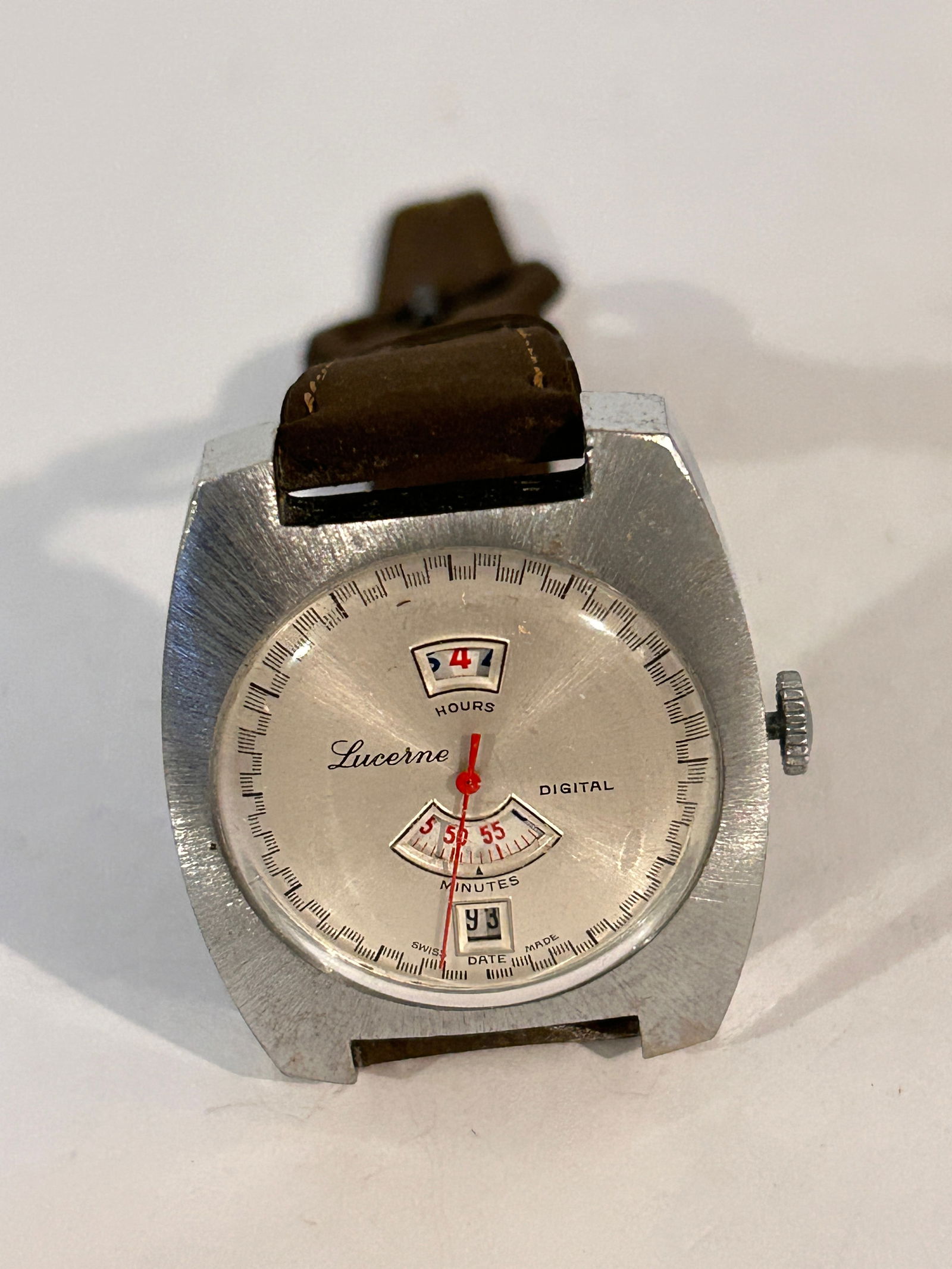 Vintage Lucerne working great!!! Digital Swiss Made Mens Watch Rare (1 of 7)