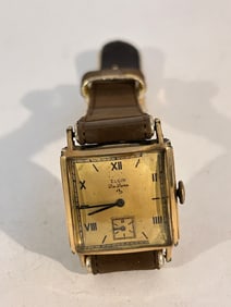 ELGIN DELUXE 17 Jewel Manual Wind 10K Gold Filled Art Deco working Watch