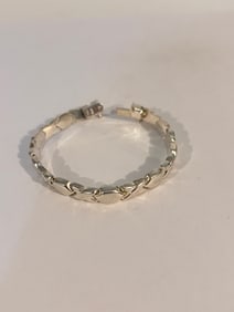 Vintage Sterling Silver Italy XOXO Bracelet 7"