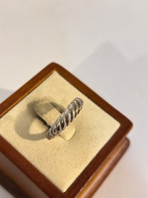 Vintage Sterling Silver modernist Ring sz 7