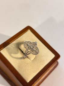 Vintage Sterling Silver filigree Ring sz 8