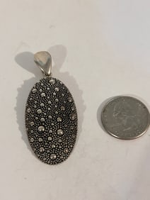 Michael Dawkins Sterling Silver Starry Night Pendant 2 1/2"