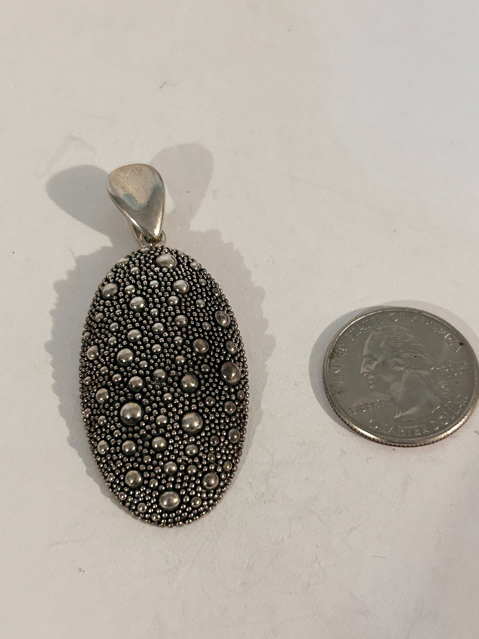 Michael Dawkins Sterling Silver Starry Night Pendant 2 1/2" (1 of 4)