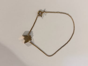 Vintage Gold tone butterfly Bracelet 7"