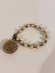 Vintage 60s pearl bead Bracelet 7"
