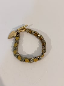 Vintage heart charm Bracelet 7"