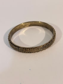 Vintage silver tone mesh Bracelet 8"
