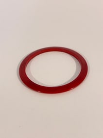 Vintage Red Acrylic Bracelet 7"