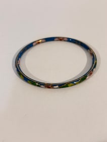 Vintage Chinese Jewelry Cloisonne Enamel Bracelet  7"