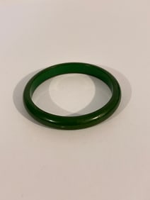Tested Vintage Bakelite Bangle Olive Green 7"