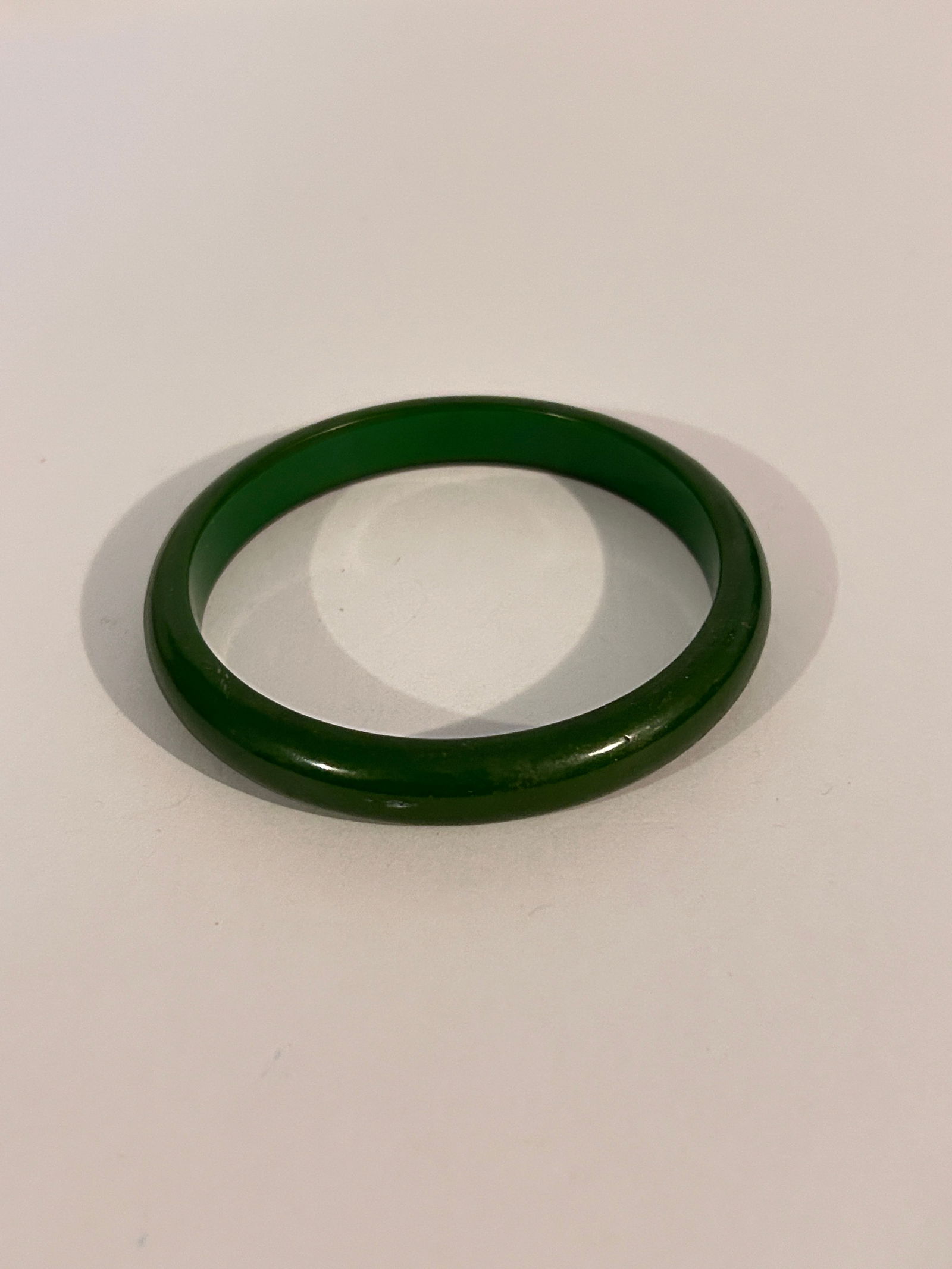 Tested Vintage Bakelite Bangle Olive Green 7" (1 of 4)