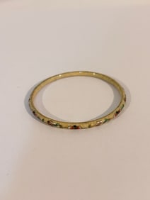 Vintage Chinese Jewelry Cloisonne Enamel Bracelet  7"