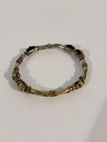 Vintage wire wrap metal bangle Bracelet 8"