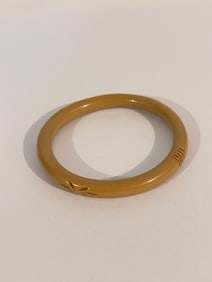 Vintage Brown plastic Bracelet 7"