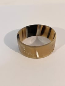 Vintage Acrylic rhinestone wide Bracelet 7"
