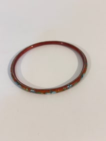 Vintage Chinese Jewelry Cloisonne Enamel Bracelet  7"