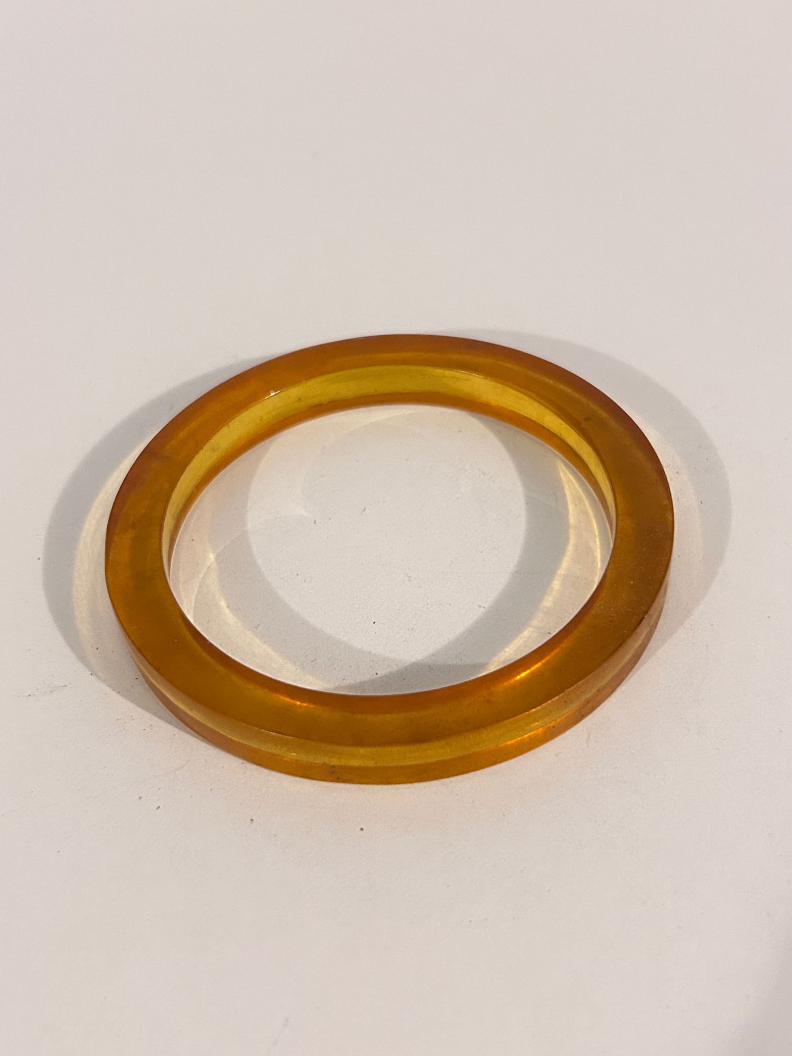 Vintage Amber Applejuice BAKELITE Bracelet Bangle 7" (1 of 4)