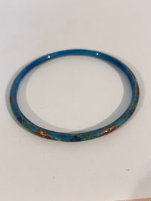Vintage Chinese Jewelry Cloisonne Enamel Bracelet  7"