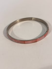 Vintage mother of pearl slim Bracelet 7"