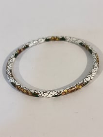Vintage Chinese Jewelry Cloisonne Enamel Bracelet  7"
