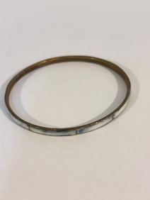 Vintage mother of pearl slim Bracelet 7"