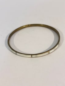 Vintage mother of pearl slim Bracelet 7"