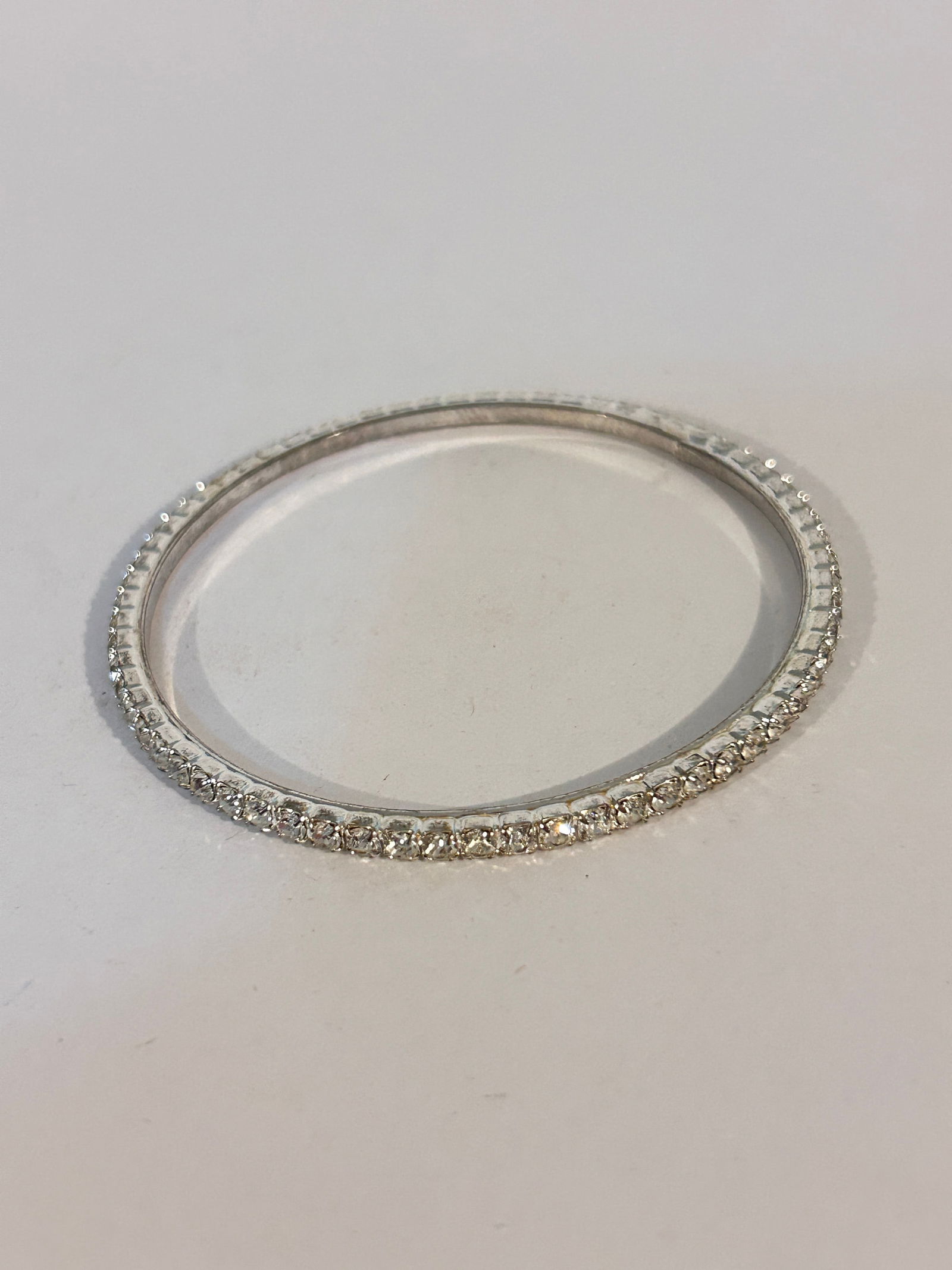 Vintage rhinestone bangle Bracelet 7" (1 of 5)