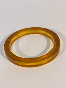 Vintage Amber Applejuice BAKELITE Bracelet Bangle 7"