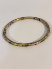 Vintage Chinese Jewelry Cloisonne Enamel Bracelet  7"