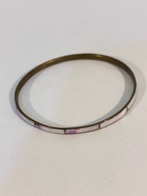 Vintage mother of pearl slim Bracelet 7"