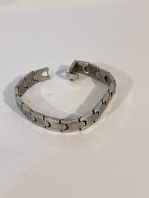 Vintage Stainless Steel Bracelet 8"
