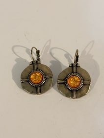 Vintage mexican style Pierced Earrings