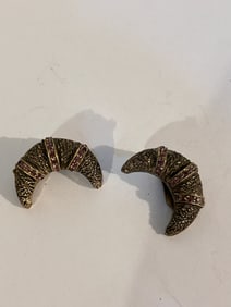 Vintage rhinestone moon Earrings