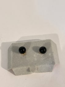Vintage onyx post Earrings