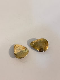 Vintage gold tone clip on Earrings