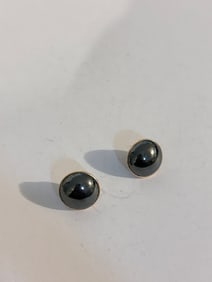 Vintage Hematite/black post Earrings