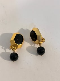 Vintage enamel dangle Earrings