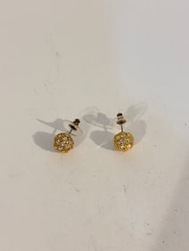 Vintage rhinestone gold tone Earrings
