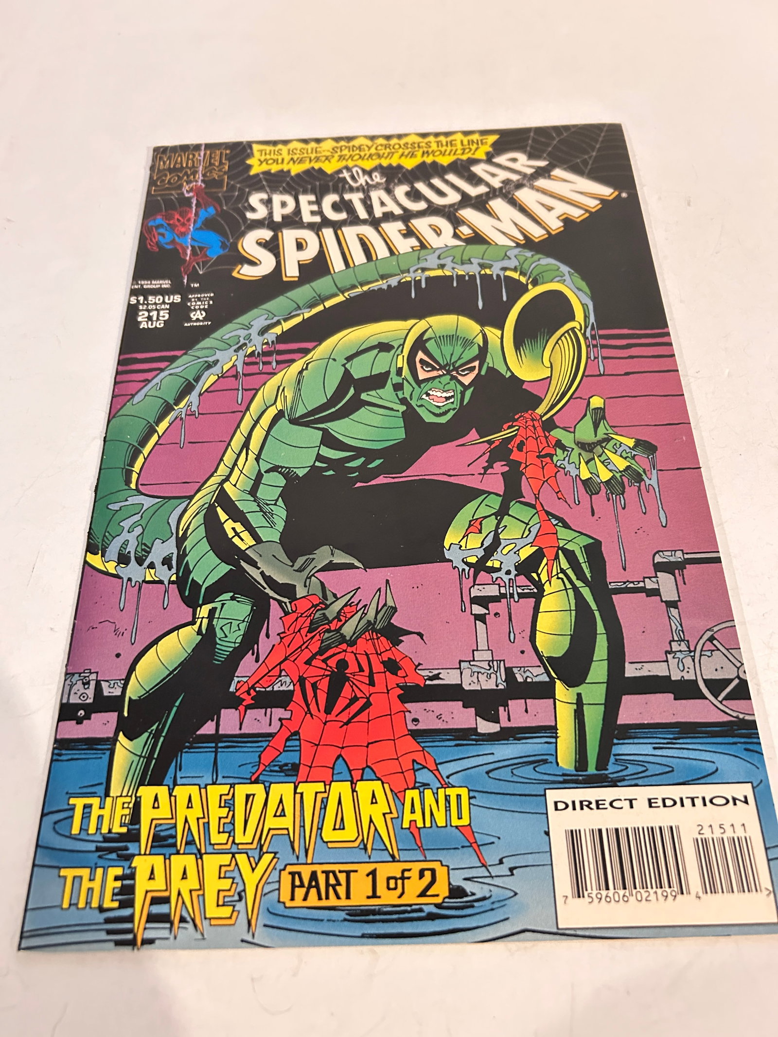 Vintage Comic Book Spectacular Spider-Man # 215: Vintage Comic Book Spectacular Spider-Man # 215 Please view all photos as they are part of the description and condition of this Item, Feel free to contact me with questions or picture requests! Used 