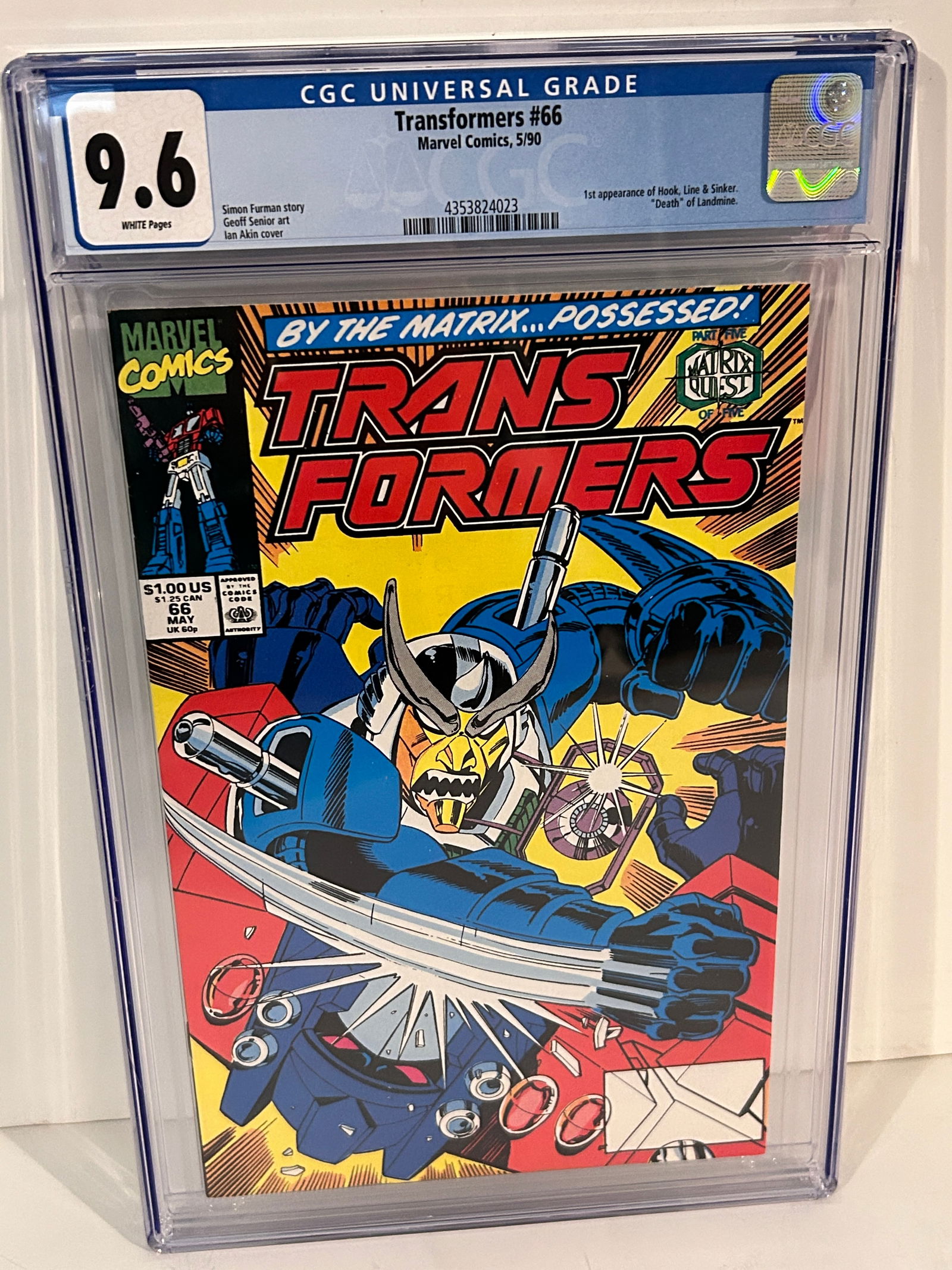 Vintage Comic Book The Transformers #66 CGC 9.6 (1 of 2)