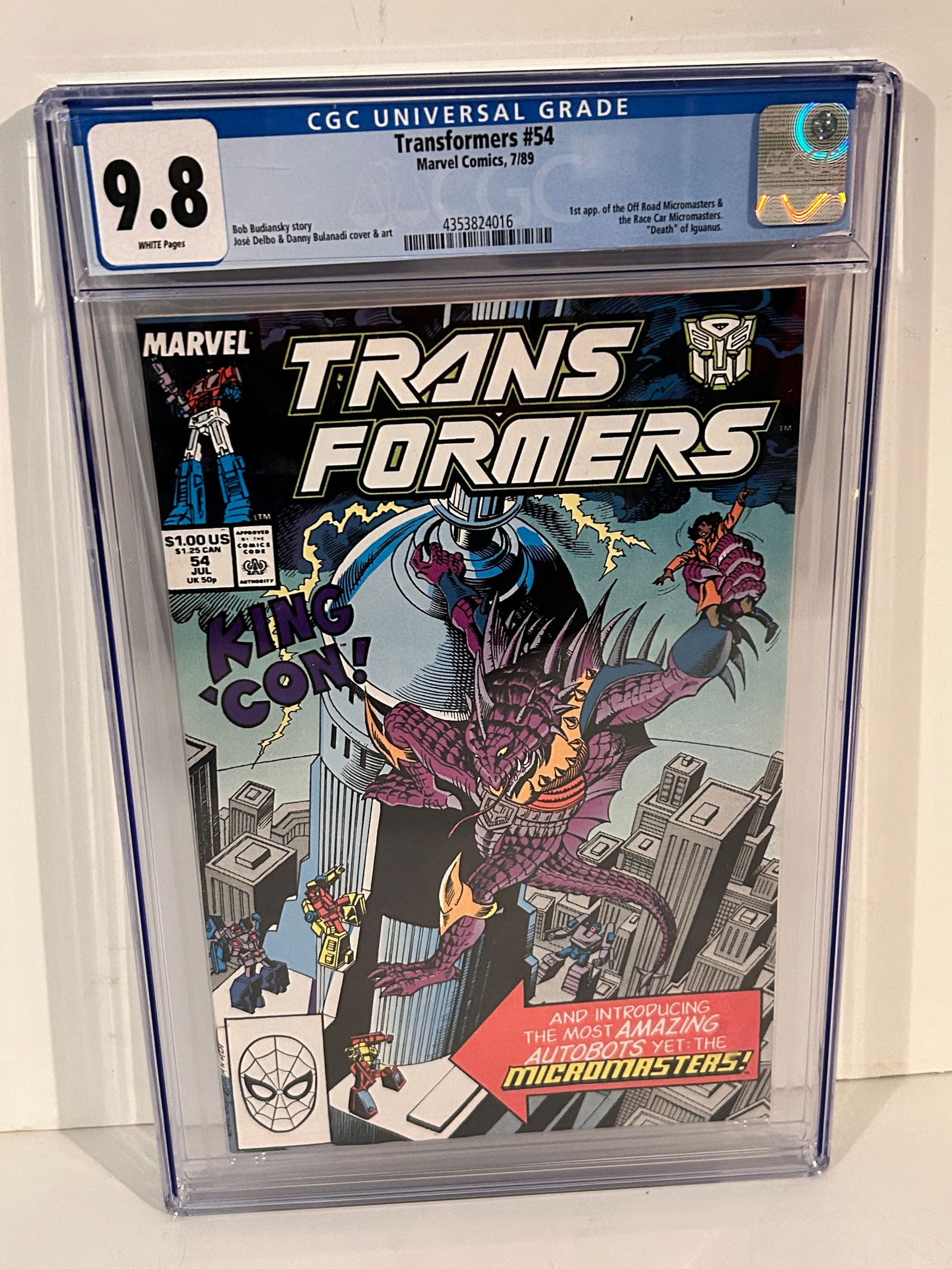 Vintage Comic Book Transformers #54 CGC 9.8 (1 of 2)