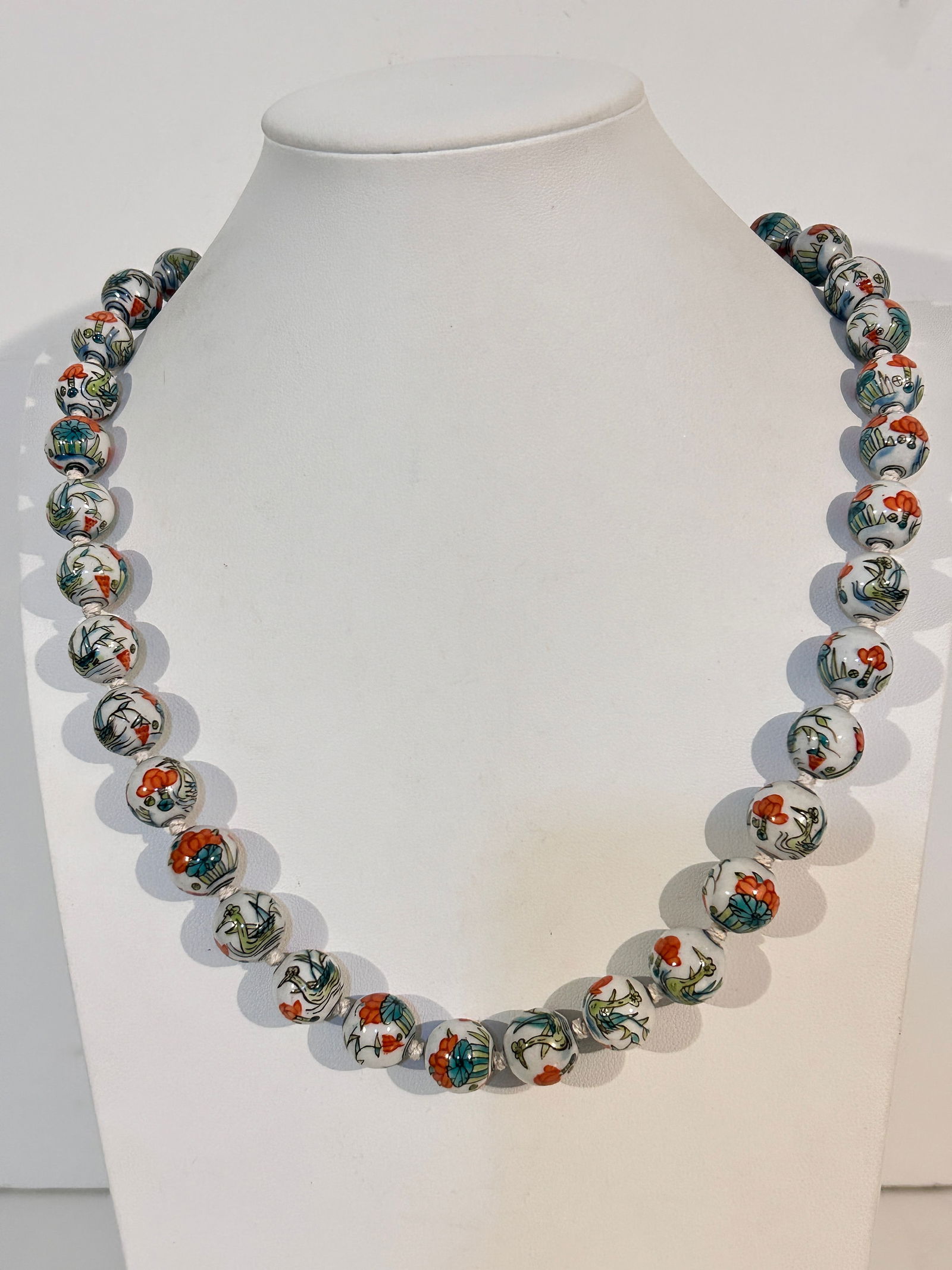 Vintage murano glass bead Necklace sz 24" (1 of 4)