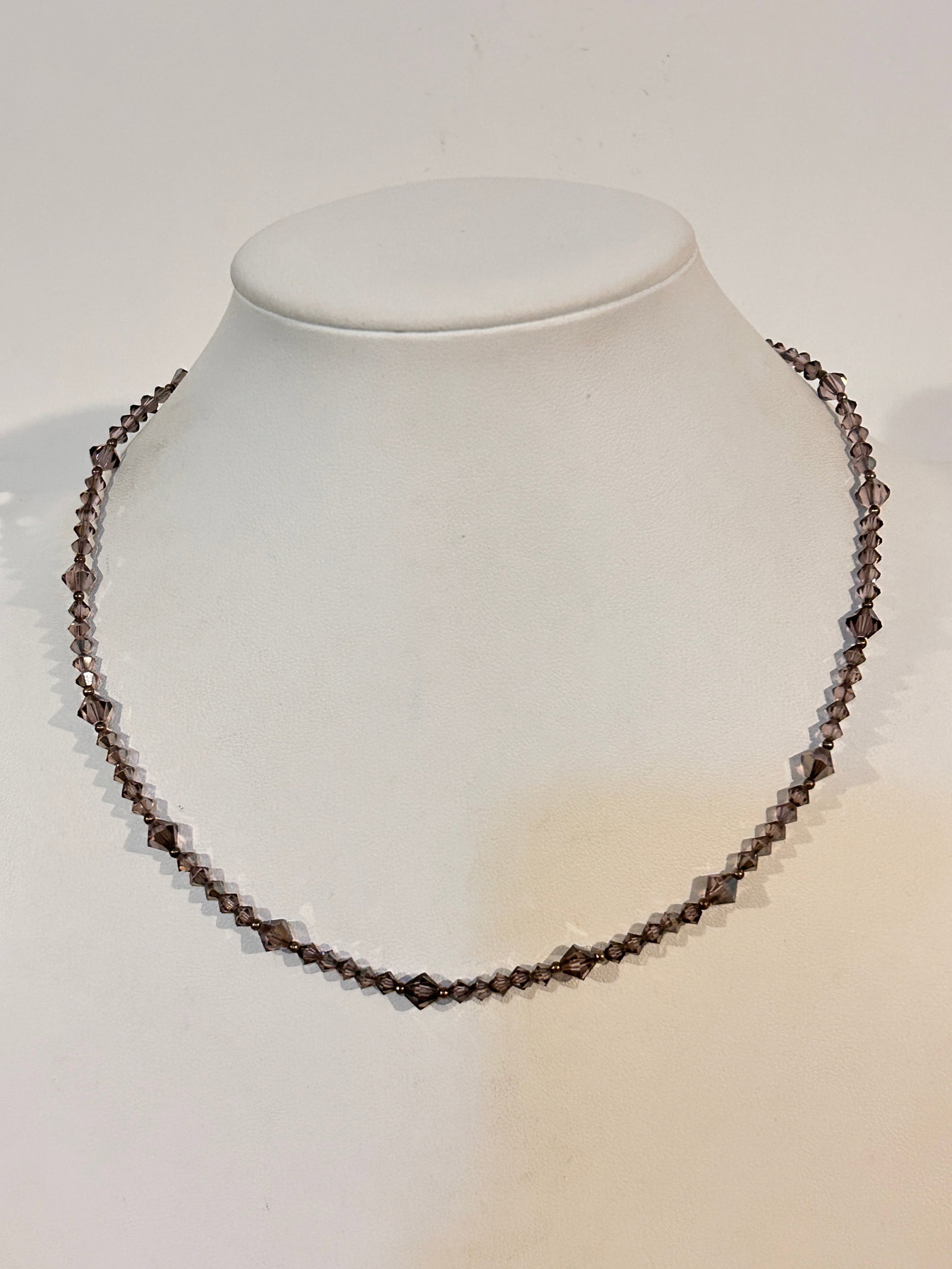 Vintage Sterling Silver Swarovski Crystal Necklace sz 17": Vintage Sterling Silver Swarovski Crystal Necklace sz 17" Please view all photos as they are part of the description and condition of this Item, Feel free to contact me with questions or picture reque