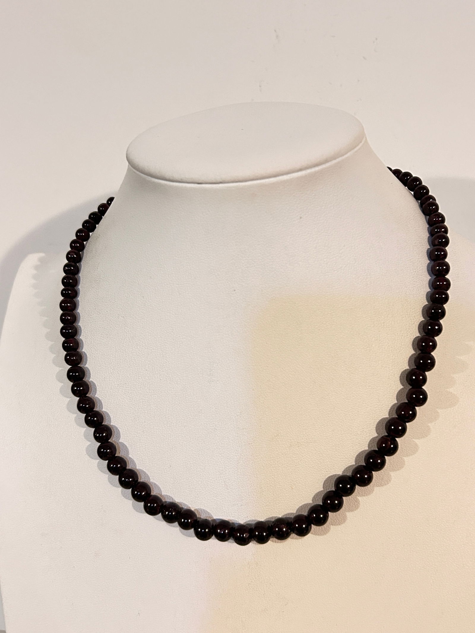 Vintage Amethyst bead Necklace sz 17" (1 of 4)