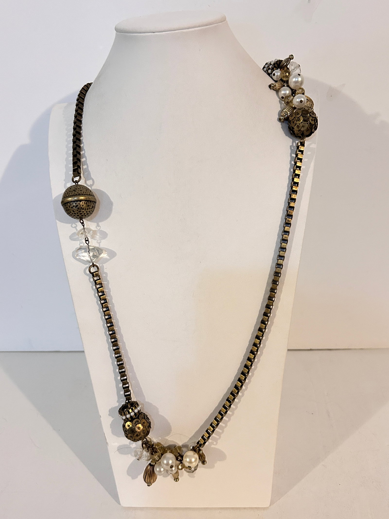 Vintage Chico's metal Necklace sz 37": Vintage Chico's metal Necklace sz 37" Please view all photos as they are part of the description and condition of this Item, Feel free to contact me with questions or picture requests! Used Item AS IS