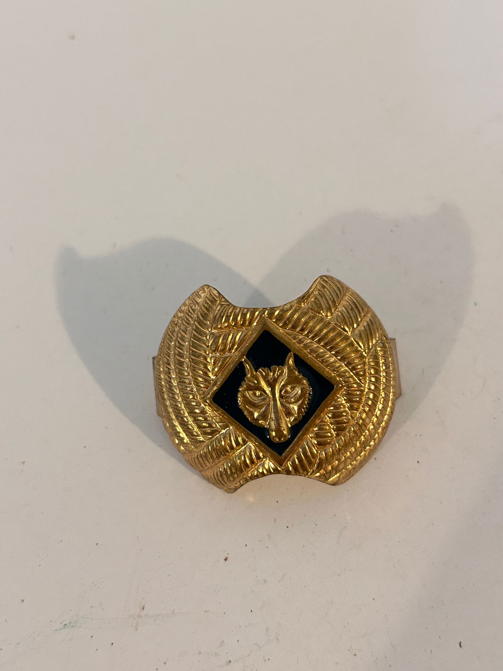 Vintage - Cub Scout - Bear Neckerchief Scarf Slide Tie Clip Enamel (1 of 4)